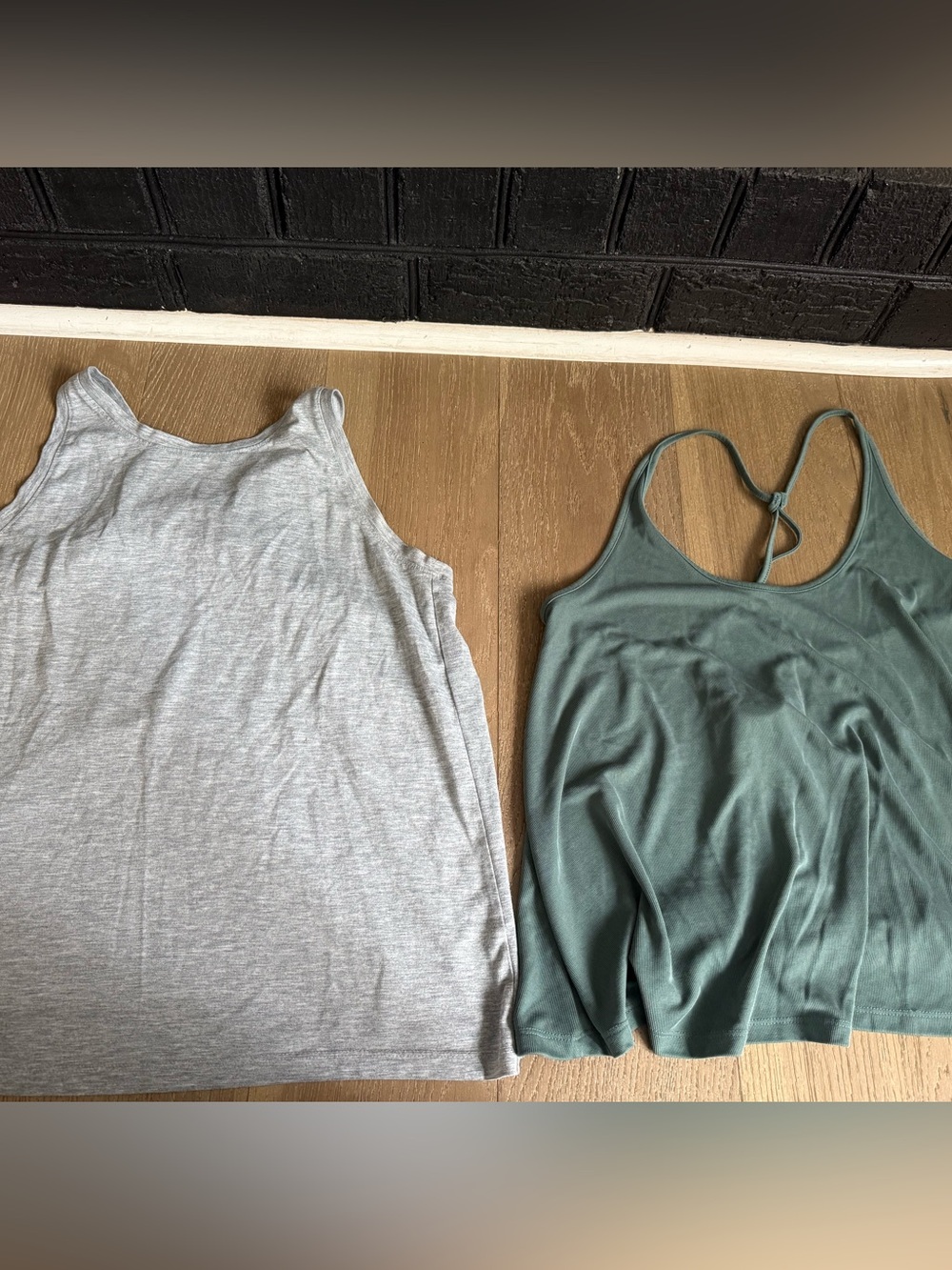 Old Navy Tank & Tie-Back Cami - Gray & Sage Green